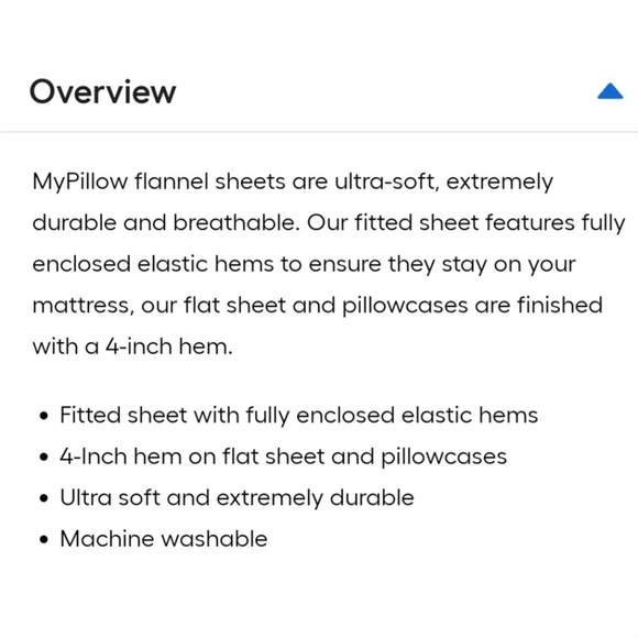 MY PILLOW Flannel Sheet Set - Twin XL (NWT) - Picture 4 of 5